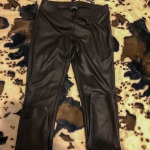 Faux leather leggings